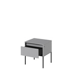 TREND TR-10 - Stolik Nocny 1S Z Oświetleniem Szary/Czarny