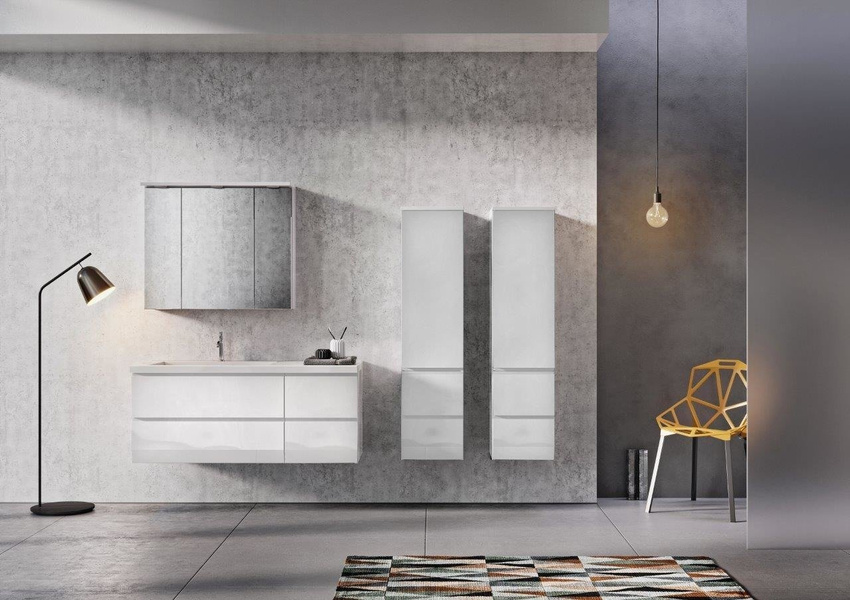 Oristo Szafki z umywalką 125 cm BRYLANT grafitowe L