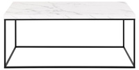 Actona Stolik Kawowy Prostokątny Barossa Biały Marmur Carrara Czarny Mat