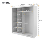 IDEA ID-12 - Szafa Przesuwna 2-drzwiowa Biała