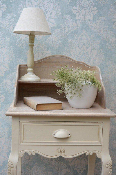 Rimini 115 szafka z nadstawką 1S prowansalska kremowa beżowa drewno/mdf półka