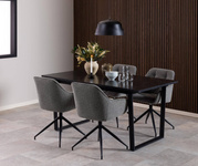 Actona Krzesło Z Podłokietnikiem Brooke Antracyt