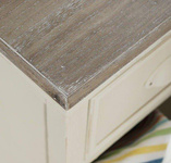 Rimini 023 Komoda 3S prowansalska kremowa beżowy blat drewno/mdf
