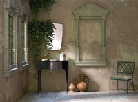 Oristo Szafka Z NÓŻKAMI z blatem w czarnym połysku 82 cm 1S LOUIS czarna połysk