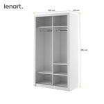 ARTI AR-06 - Szafa Przesuwna 2-drzwiowa 120 cm Biała