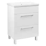 Astor Zestaw Sol Biały 60 cm Szafka z Umywalką 2S Biały Połysk