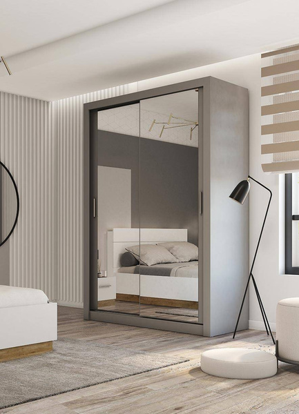 IDEA ID-17 - Szafa Przesuwna 2-drzwiowa Szara