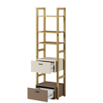 LENNY LY-03 - Regał 2S Dąb Artisan/Beż/Truflowy