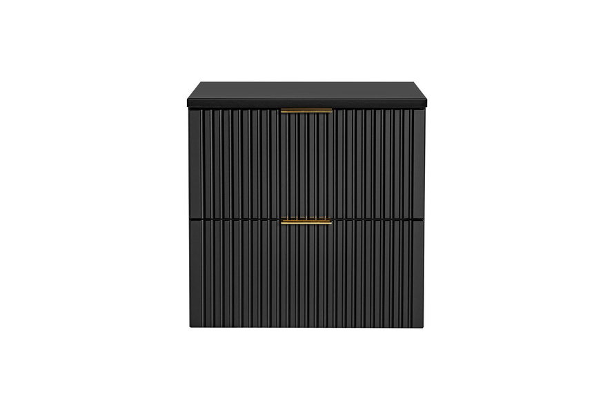 Szafka 60 cm ADEL BLACK z blatem Czarny Mat