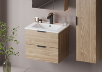 PILE-02 Szafka Pod Umywalkę 2S 60 cm Dąb Olejowany