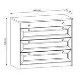 Rel K4S - Komoda 4 Szuflady Biały Platynowy Mat