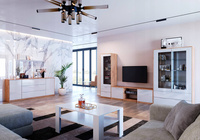 Asti AS-111-WB - Witryna 1D2S Dąb Craft Biały Połysk