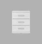 Galaxy Stolik Nocny 3 Szuflady Abisko Ash