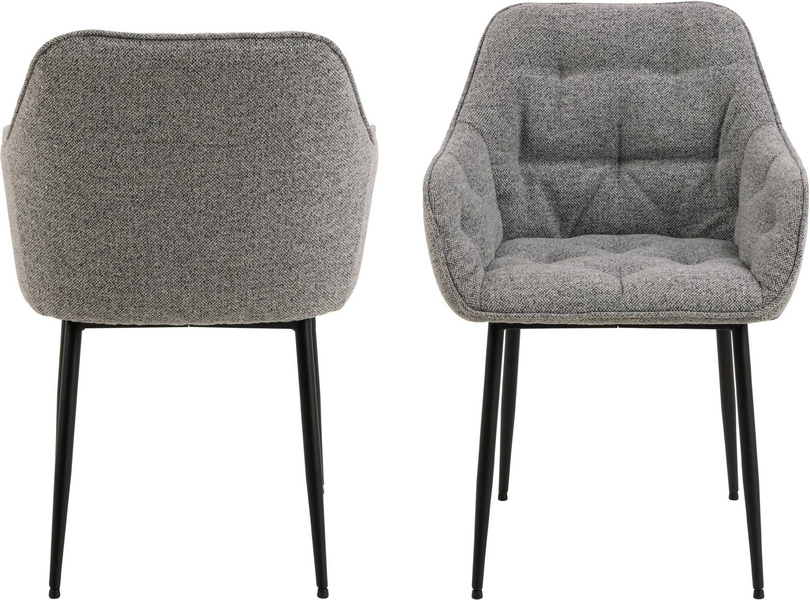 Brooke szary krzesło z podłokietnikiem