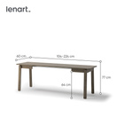 PLOT PT-02 - Stół Rozkładany 104-224 cm Dąb Ciemny