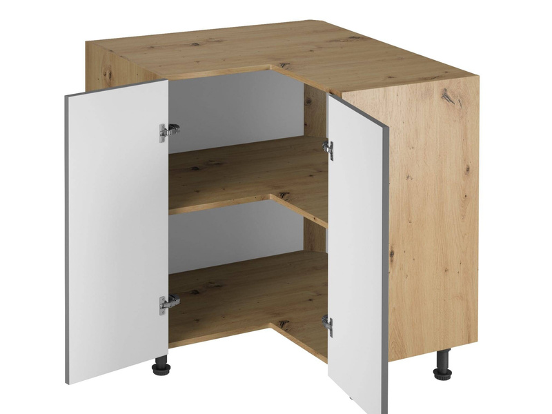 Szafka Kuchenna Dolna 2-drzwiowa Narożna D90N BEZ BLATU Langen Beige