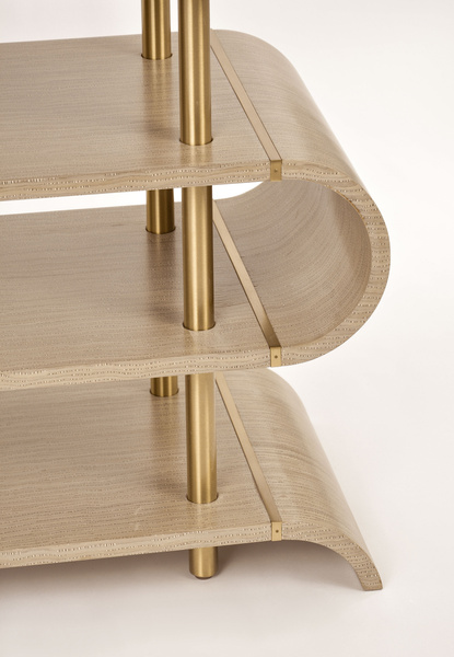 Stilig ST962 Konsola szaro-brązowa sinusoidalne półki