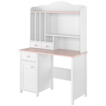 LUNA LN-03 - Biurko 1D1S Białe/Różowe