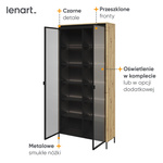 TREND TR-07 - Witryna 2-drzwiowa Z Oświetleniem Dąb Artisan