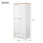 STORY SO-12 - Szafa 2-drzwiowa Biała/Dąb Nash