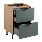 Szafka Kuchenna Dolna 2S z Wkładem Na Sztućce Sorento D60S2+1 AX Puccini Green