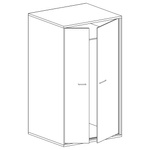 MEDIOLAN-1 - Szafa 2-drzwiowa Hikora