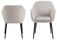 Emilia  Krzesło Do Jadalni Z Podłokietnikiem Piaskowe