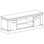 ANTICA-4 - Komoda RTV 2-drzwiowa Kraft Złoty