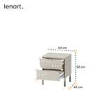 HARMONY HR-07 - Stolik Nocny 2S Kaszmir/Truflowy