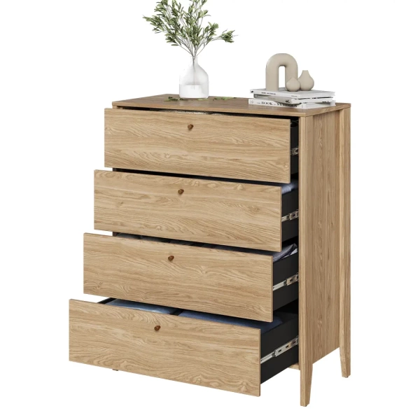 COZY CZ-03 - Komoda 4 Szuflady Dąb Olejowany