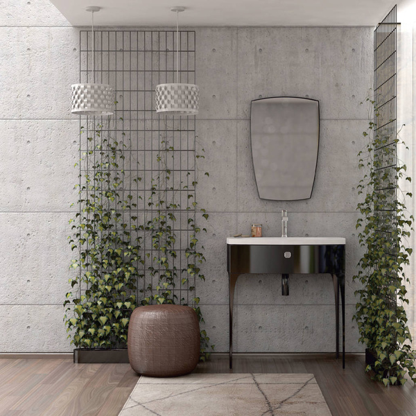 Oristo Szafka z umywalką w białym macie 82 cm Z NÓŻKAMI 1S LOUIS granatowa mat