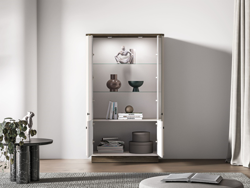 Witryna 4-drzwiowa VILAVIO 02 Dąb Windmill Dark Cashmere