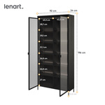 TREND TR-07 - Witryna 2-drzwiowa Z Oświetleniem Czarna