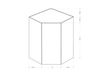 Szafka Kuchenna Górna 1-drzwiowa Narożna G60N P/L Langen Artisan