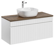 Szafka ICONIC WHITE 82-100-D-1S, z umywalką Smile i blatem