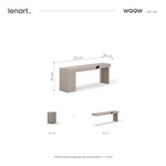 WOOW SET-WOS5L - Zestaw Kontenerek i Biurko Lewe Szampański/Dąb Vincenza Bielona/Clay Grey