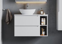 ETNA-02 Szafka pod Umywalkę 2S 60 cm Biały Mat Biały Połysk