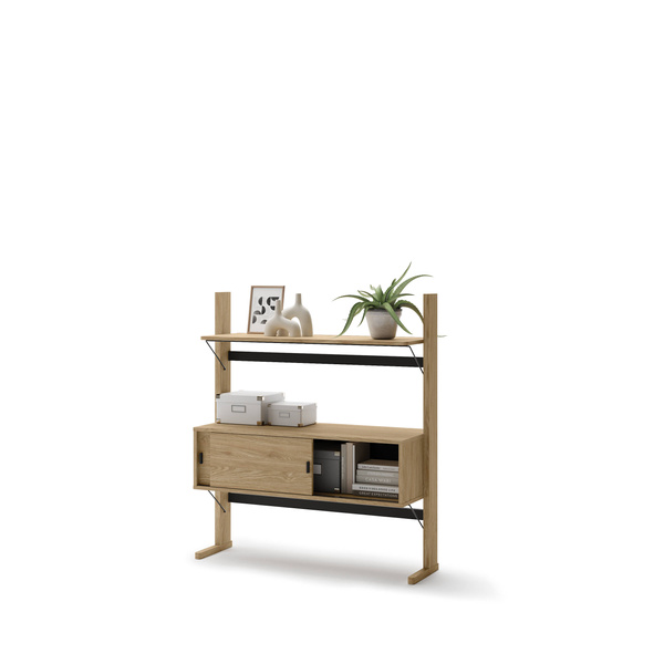 OLLIE OL-03 - Regał Niski 2D Dąb Olejowany