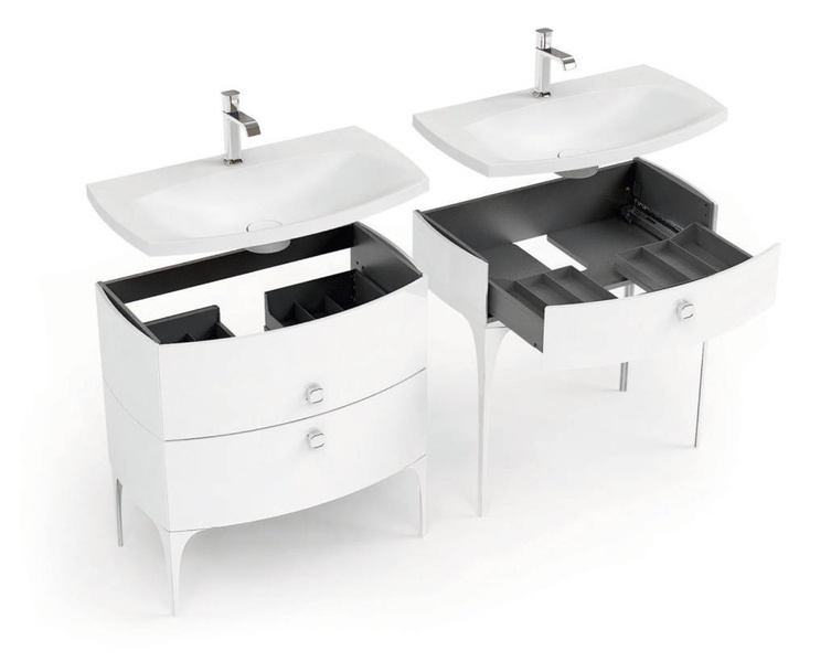 Oristo Szafka pod umywalkę 102 cm 2S LOUIS granatowa mat