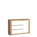 LIVINIO-15 - Komoda 1D3S Ribbeck Biały Połysk