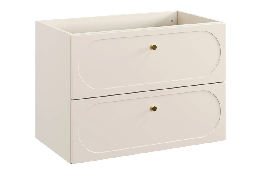 Zestaw Szafka Pod Umywalkę z Blatem 80 cm i Słupek Wysoki Donna Sand