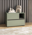 Cross S - Szafka Nocna 2 Szuflady Zgaszona Zieleń Czarny