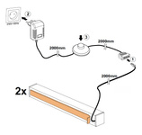 Helvetia Oświetlenie 2xLED Profil Na Półki Neutralne