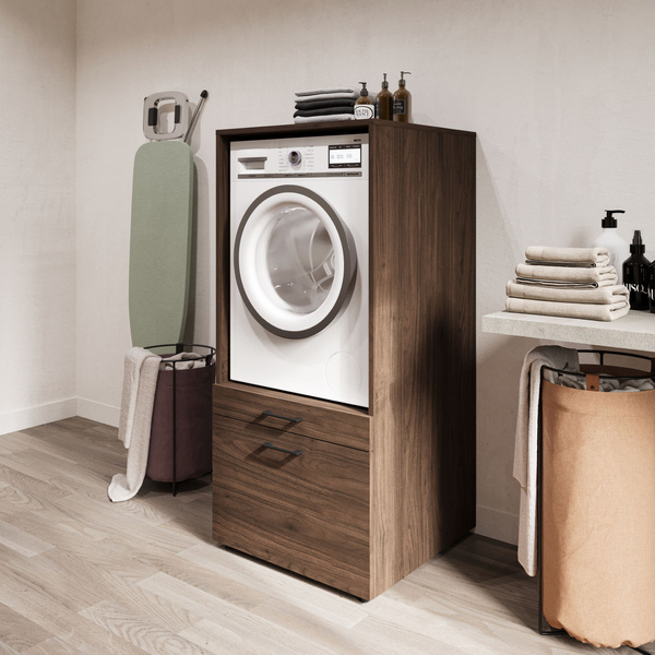 Aza - Zabudowa na Pralkę/Suszarkę 1S1P Orzech Villa