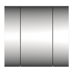 LUSTRO-02 - Szafka Wisząca z Lustrem 3D 80cm Szary Mat