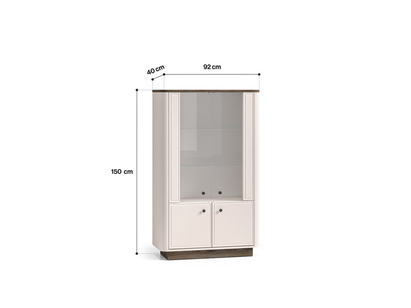 Witryna 4-drzwiowa VILAVIO 02 Dąb Windmill Dark Cashmere