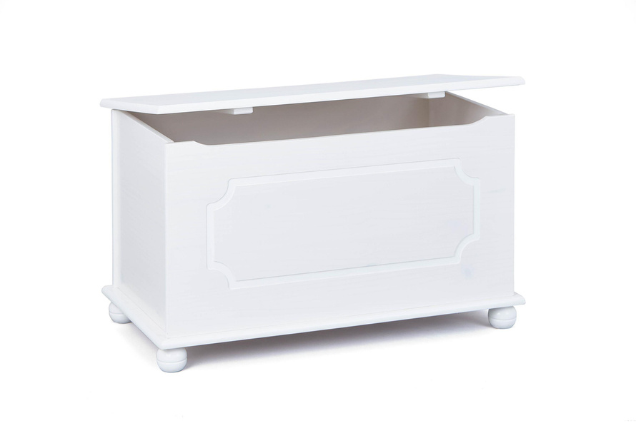 Skrzynia EMEL biała drewniana