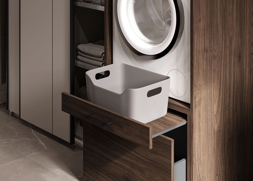 Aza - Zabudowa na Pralkę/Suszarkę 1S1P Orzech Villa