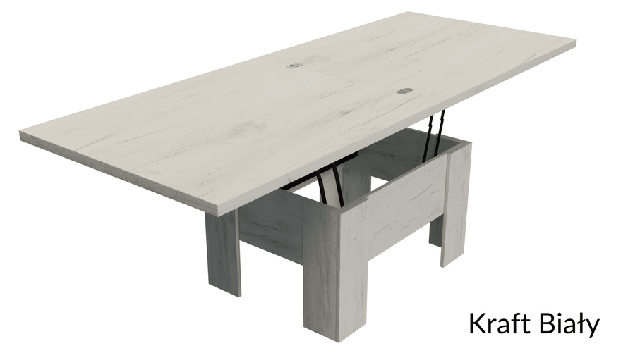 ERYK - Ławostół Ława Rozkładana Stolik Kawowy Kraft Biały