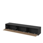 Frida – Komoda RTV 3-drzwiowa Antracyt mat Dąb Olejowany